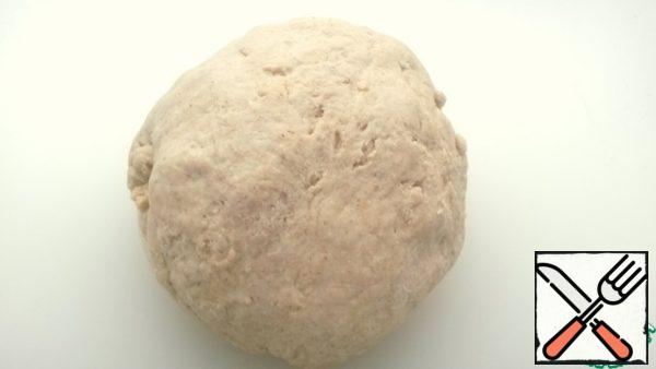 Then knead the bun with your hands. Cover, leave in a cool place or in the refrigerator.