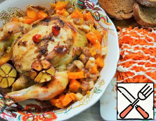 Chicken with Pumpkin "Under Borodino" Recipe