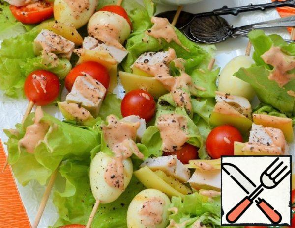 Salad on Skewers Recipe
