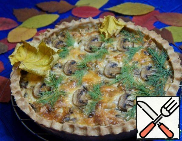 Open Pie with Chicken and Mushrooms Recipe