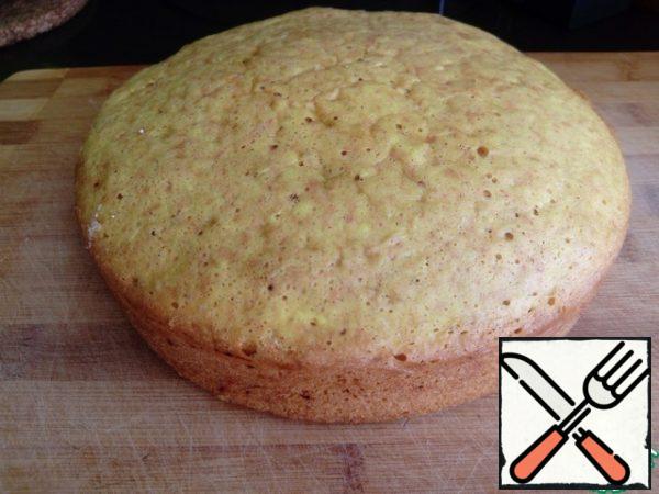 The finished biscuit is removed from the mold and cooled.
