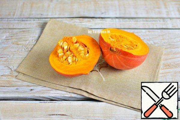 Pumpkin to clear from seeds and peel, cooked any way-bake, on couple of or boil (I boiled in slow cooker 15 minutes, simply and quickly)
Remove to cool.