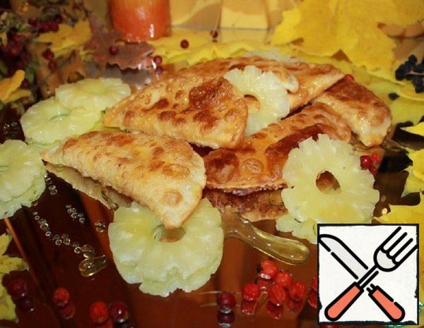 Chebureks with Cheese, Honey and Pineapples Recipe