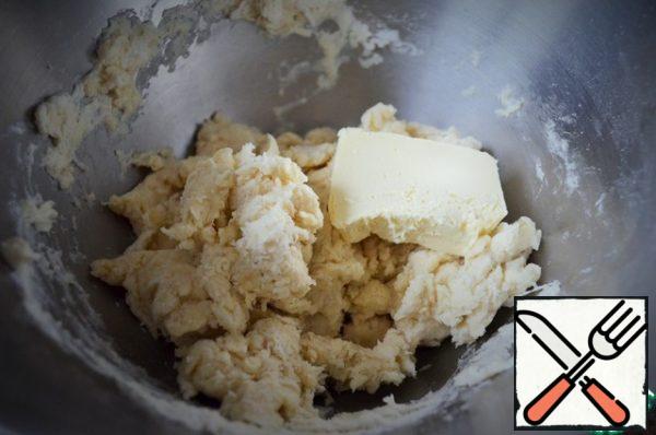 Stir until smooth, add soft butter, knead until smooth.
