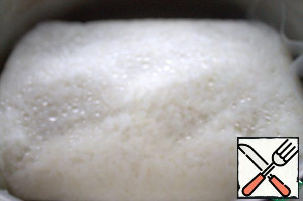 Boil the rice until half-cooked-1 packet.