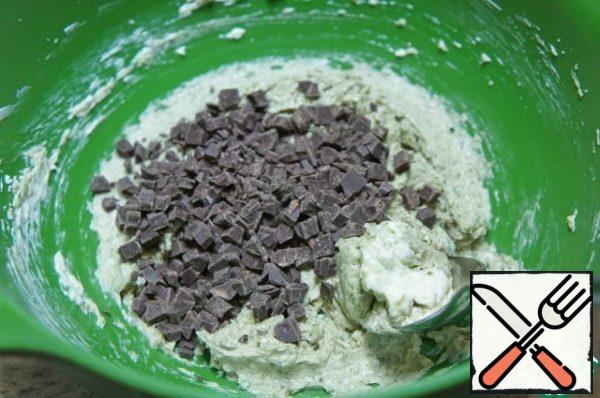 Add the chocolate, stir.
