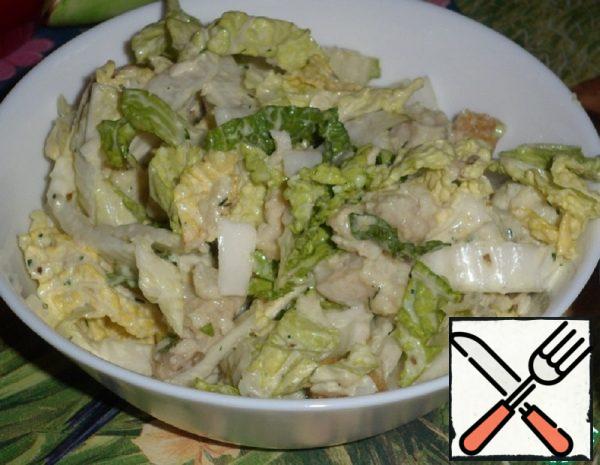 Chinese Cabbage Salad with Fish Recipe