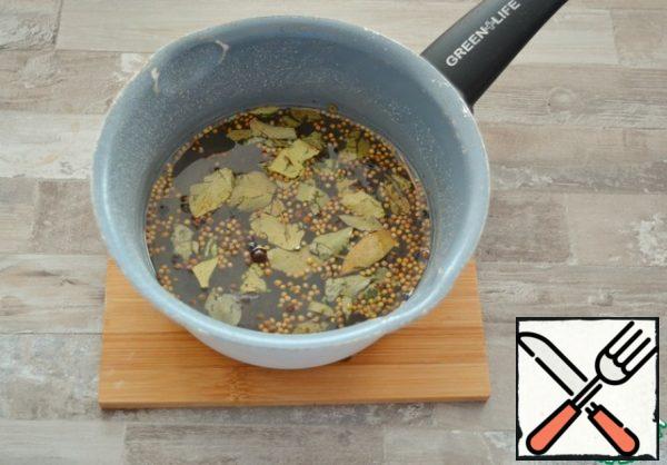 Boil the brine and cool to room temperature
