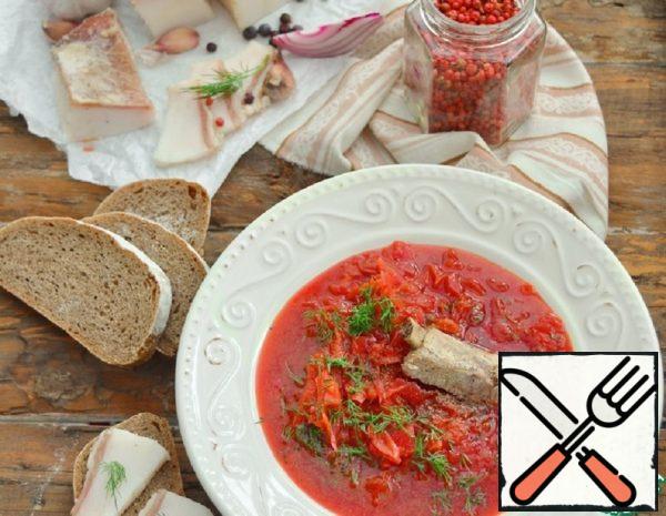 Home-Made Borsch with Sauerkraut Recipe
