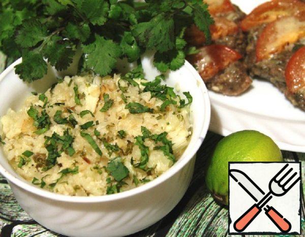Fake Rice from Cauliflower  with Lime Recipe