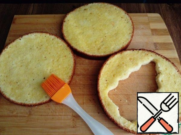 Soaked sponge cakes.
