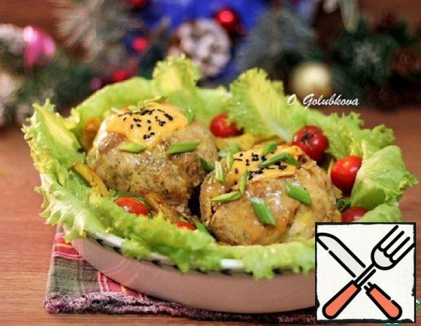 Meat Balls with Potato-Mushroom Stuffing Recipe
