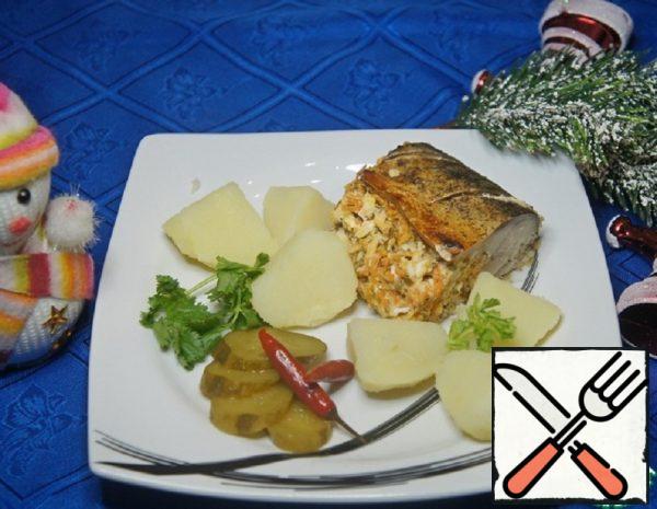 Mackerel Stuffed with Egg and Cheese Recipe