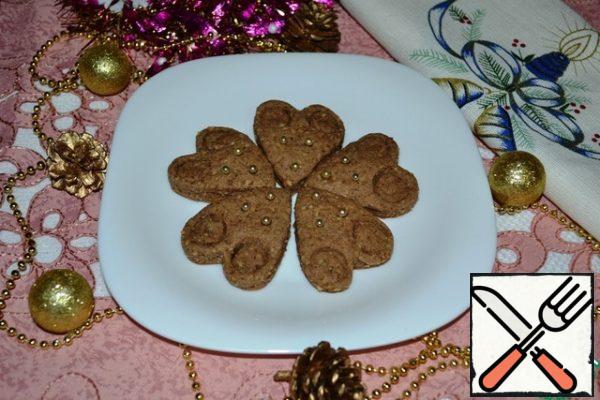 Here is and ready our festive dessert! Symbol of the year 2020! Fragrant chocolate cookies with almonds and a slight hint of vanilla will surely conquer your taste!