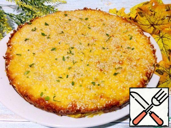 Remove the finished casserole from the oven on the grill, let it stand for 10 minutes and carefully transfer to a plate.