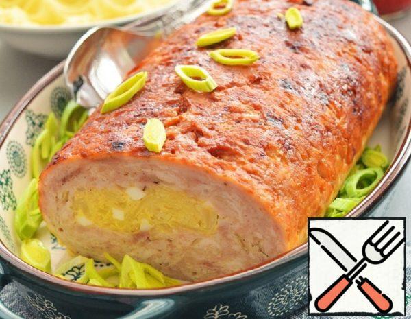 Chicken Roll with Cabbage and Eggs Recipe