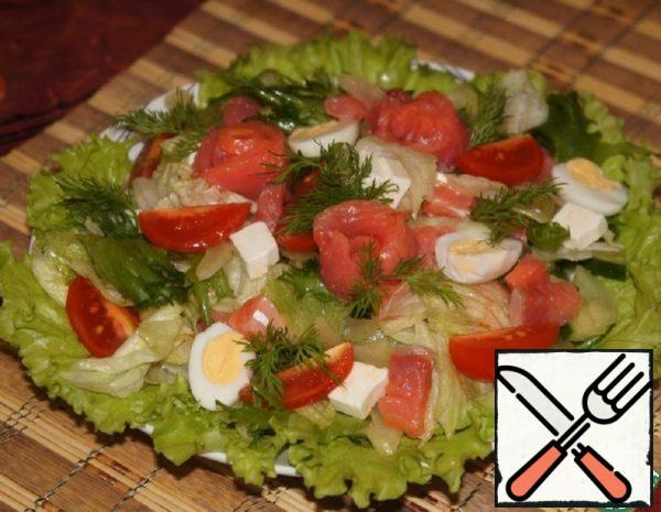 Salad with Salmon and Celery Recipe