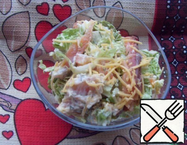 Salad with Chinese cabbage and Salmon Recipe