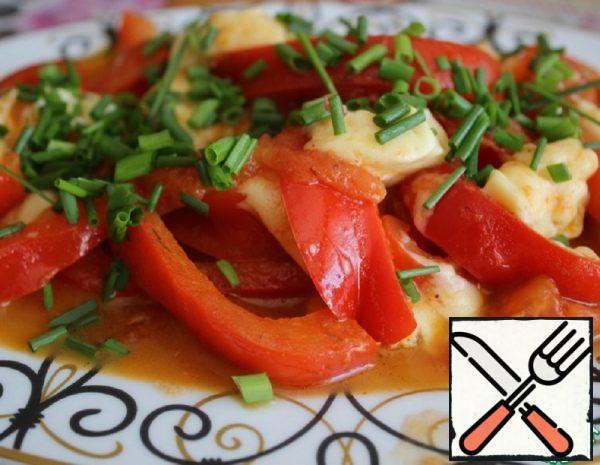 Warm Pepper Salad with Cheese Recipe