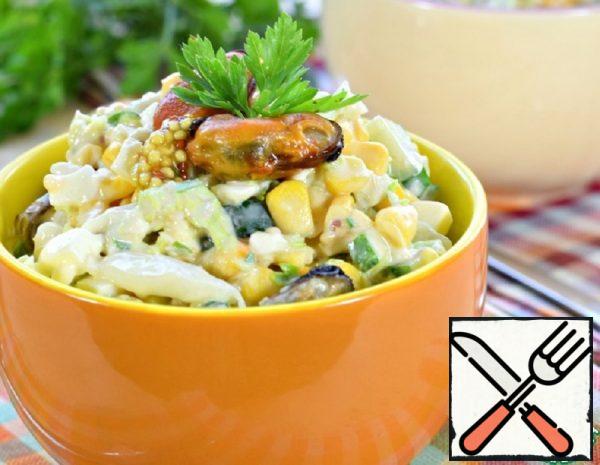Chinese Cabbage Salad with Mussels Recipe