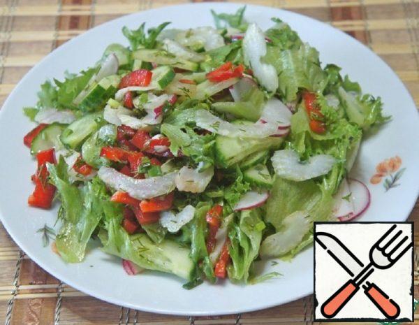 Salad with Celery and Radishes Recipe