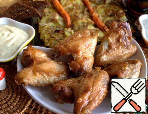 Wings in the Oven with Sauces and Croutons Recipe