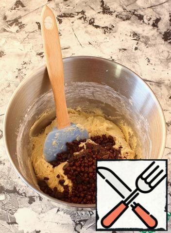 Add chocolate drops (or chopped chocolate). Stir.