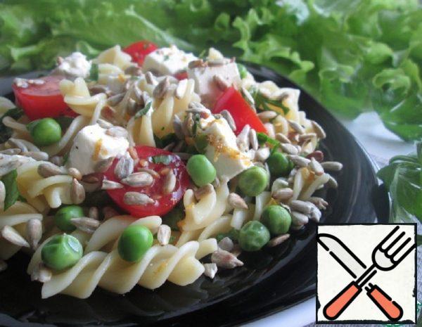 Pasta with Peas, Feta and Seeds Recipe