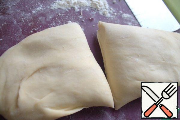 Divide the dough into 2 or 3 parts for ease of rolling.