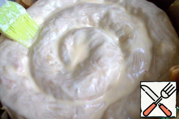 Lubricate the snail thickly.
