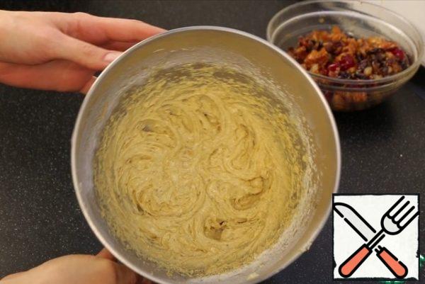 Then sift all the flour and mix well.
