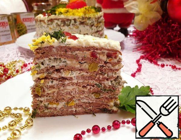 Liver-Vegetable Cake "New Year" Recipe