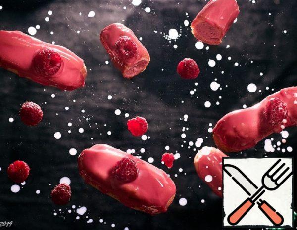Eclairs with Raspberry Cream Recipe