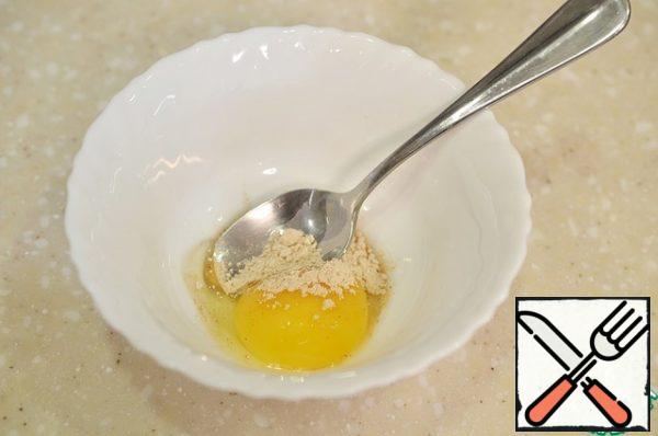 RUB the egg well with lemon juice and powdered sugar.