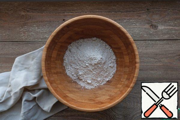 Grind the flax seeds and oat flakes in a blender to a flour state.
