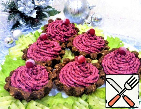 Herring Pate with Beetroot in Baskets Recipe