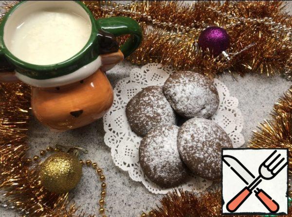 Before serving, sprinkle the finished cookies with powdered sugar. Enjoy your meal!