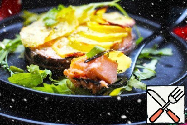 Serve in portions with salad.