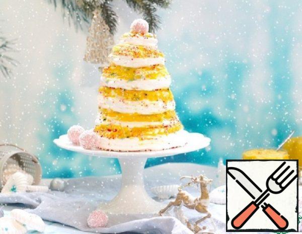 Christmas Tree Meringue Cake with Tropical Kurd Recipe