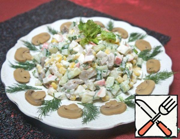 Crab Meat Salad with Mushrooms Recipe