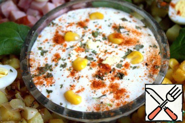 The dressing can be served separately.