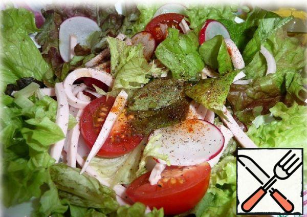 Green Salad with Sausage Recipe