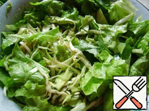 Add to the cabbage. Pepper to taste.
