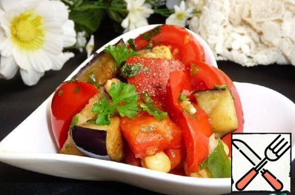 Salad with Eggplant and Chickpeas Recipe