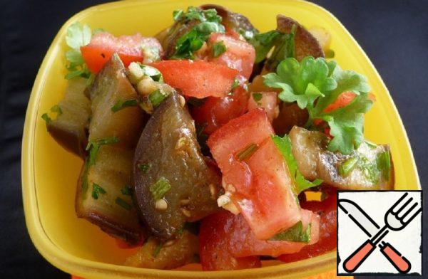 Eggplant Salad with Tomatoes and Garlic Recipe