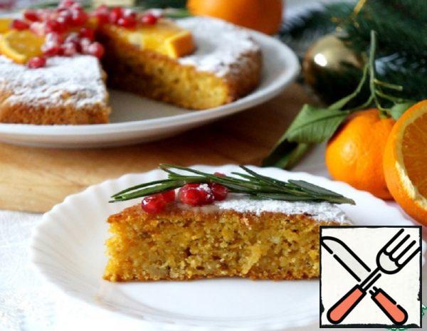 Pumpkin Semolina Cake with New Year Mood Recipe