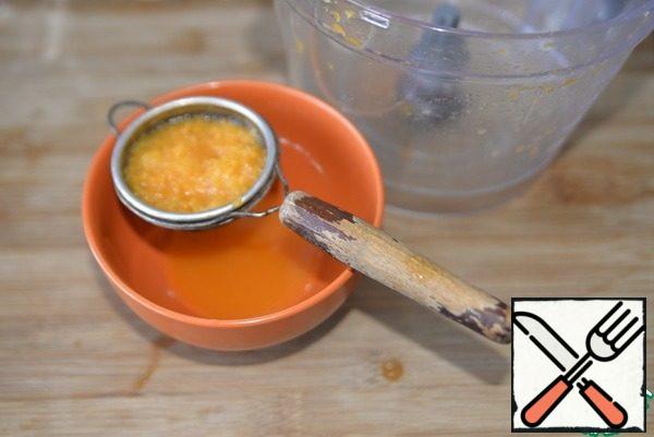 RUB the puree through a sieve to continue using the juice, it should turn out about 70 ml.