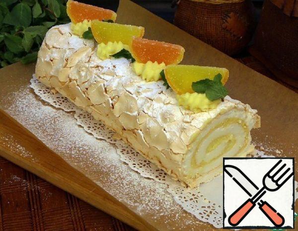 Meringue Roll with Lemon Cream Recipe