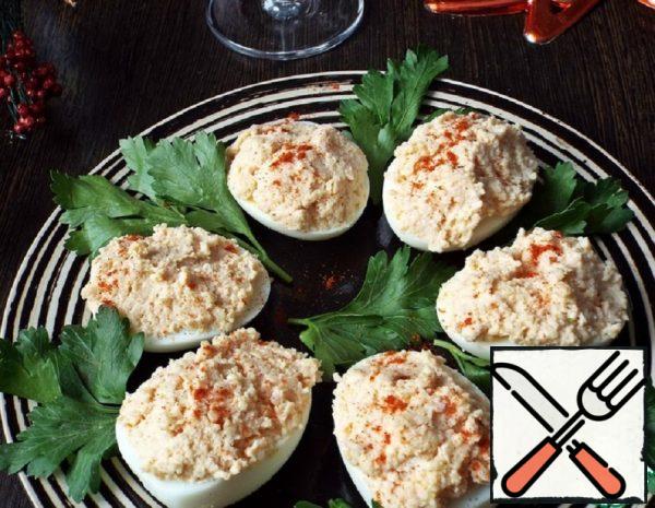 Eggs Stuffed with Ham and Cheese Recipe