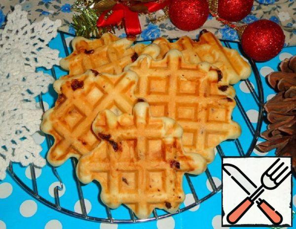 Soft Waffles with Cranberries and Chocolate Recipe